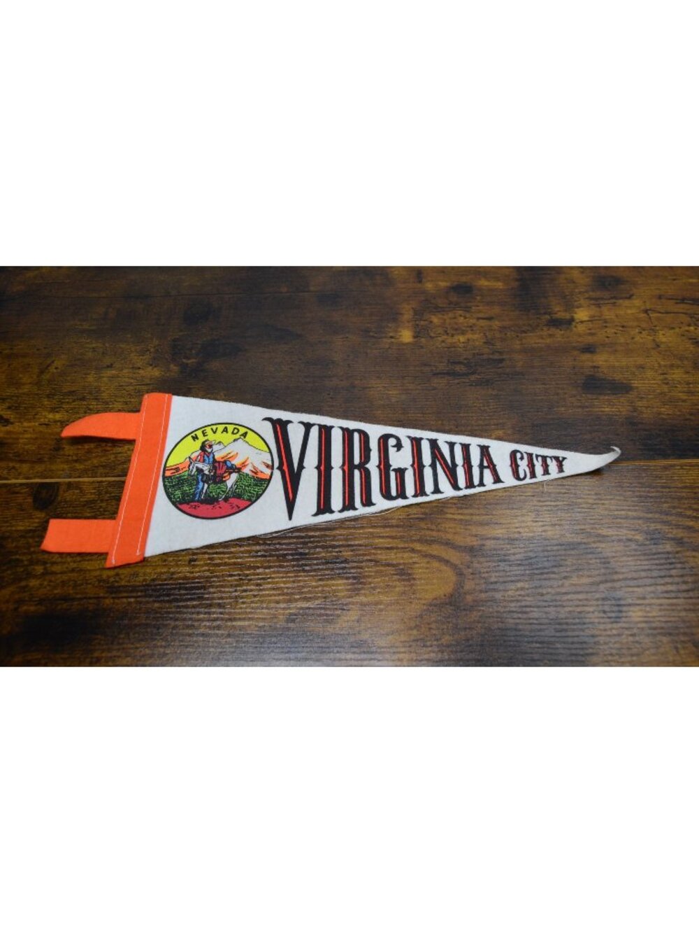Vintage Virginia City Nevada Felt Pennant Collectible Memorabilia 12 inches